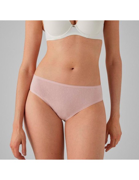 braga midi en algodón pack de 2  ysabel mora modelo isabel en rosa palo