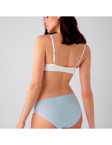 braga de algodón midi para mujer de ysabel mora celeste del pack modelo plumas parte trasera