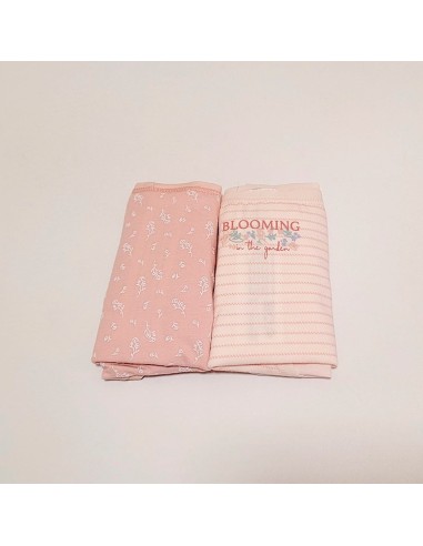 pack de bragas en algodón para mujer rosa palo- salmón