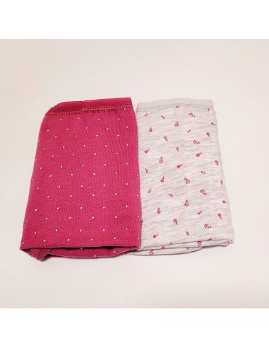 pack de bragas de mujer ysabel mora flowers en berengena-gris claro