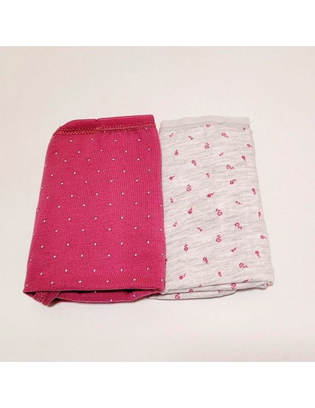 pack de tangas en algodón para mujer ysabel mora modelo primavera en berenjena y gris