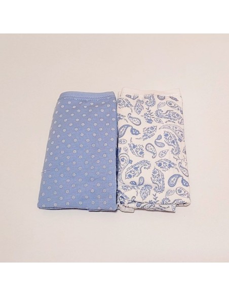 pack de tangas para mujer en algodón modelo primavera de ysabel mora en azul mar y celeste