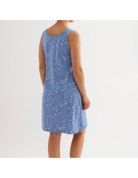 Camisón juvenil parte trasera para mujer en algodón modelo constelaciones de promise