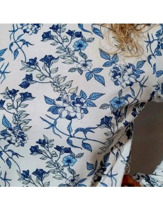 pijama de mujer de promise  en algodón invierno azul 2