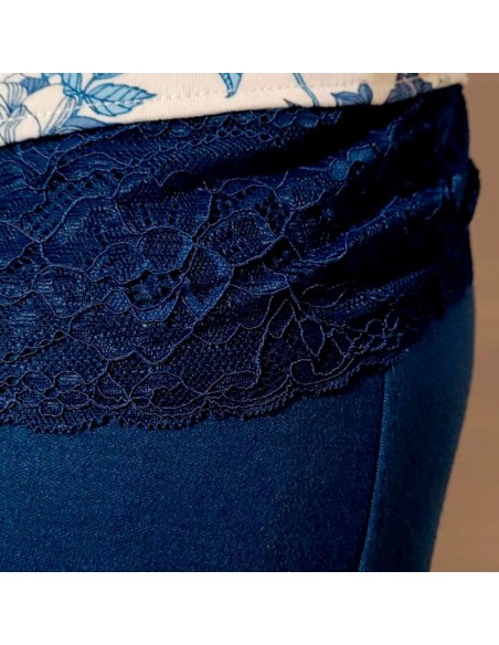 Pantalón del pijama para mujer de invierno promise azul