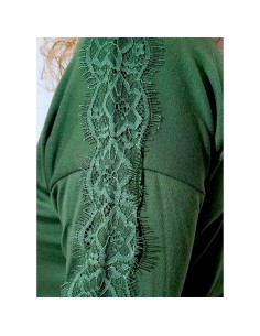 pijama promise de mujer en algodón invierno verde 2