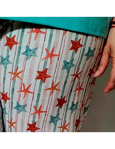pantalón pirata del pijama estrella de leniss de mujer