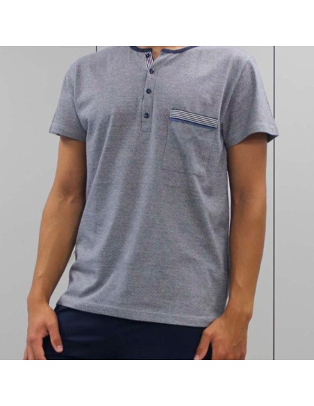 pijama de hombre de verano con bolsillo frontal de sonia modelo sueño marítimo
