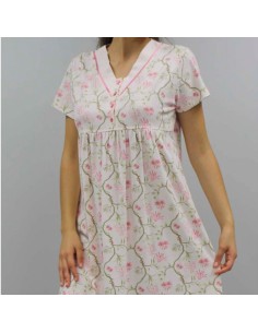 camisón juvenil de mujer en manga corta de algodón modelo maite de sonia 2