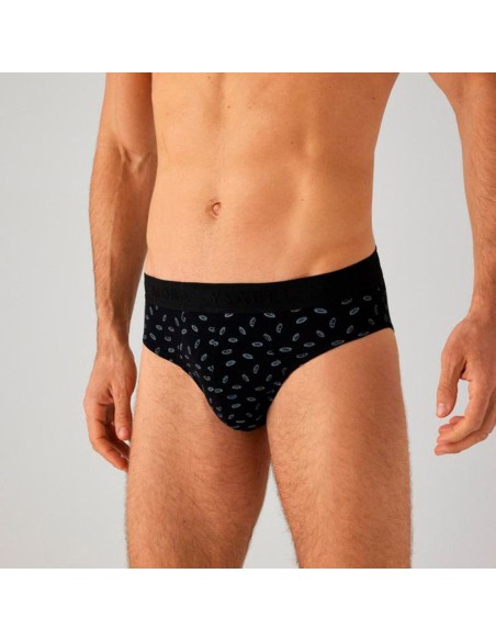slip negro del pack de 2 rica cerveza en algodón para hombre de ysabel mora