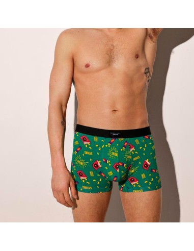 pack de 2 bóxers de hombre en algodón modelo chili picante negro y verde de ysabel mora