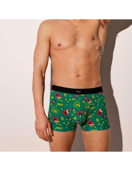 pack de 2 bóxers de hombre en algodón modelo chili picante negro y verde de ysabel mora