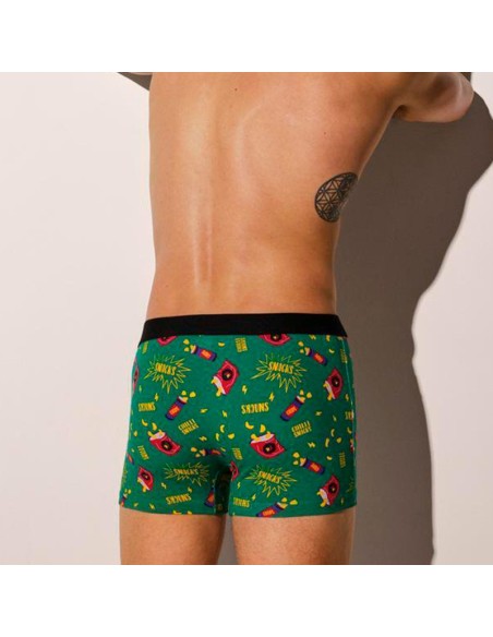 parte trasera del bóxer de hombre verde del pack de 2 de ysabel mora modelo chili picante