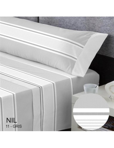 Sabanas de verano para cama modelo gael en gris de catotex