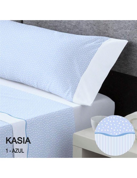 juego de sabanas de 100% algodón modelo kasia de catotex en azul