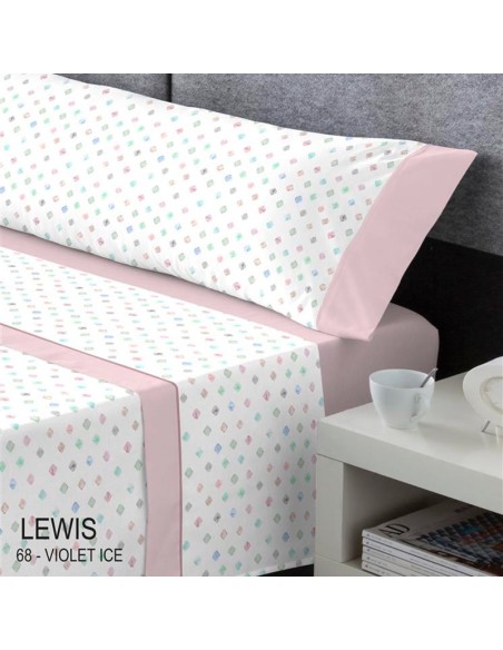 sabanas de verano para cama modelo lewis en rosa de catotex