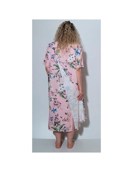 vestido abierto por detrás de verano especial geriatría flor de primavera