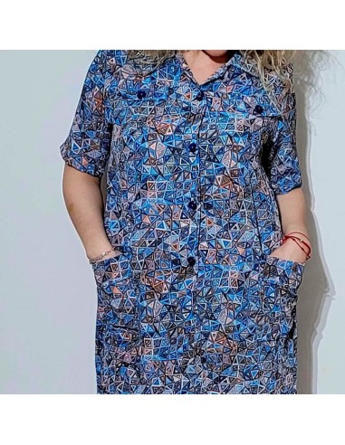 vestido abierto por detrás de verano adaptado para personas dependientes triángulo azul