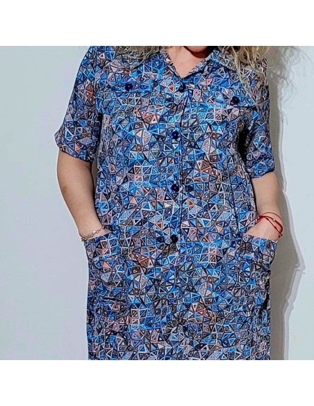 vestido abierto por detrás de verano adaptado para personas dependientes triángulo azul
