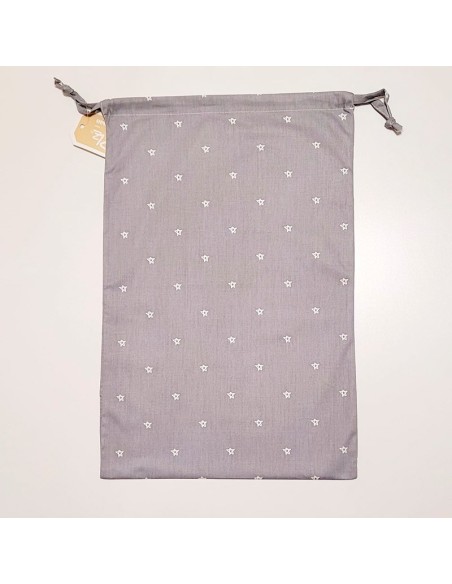 bolsa de pan en tela gris estrellado de dolz