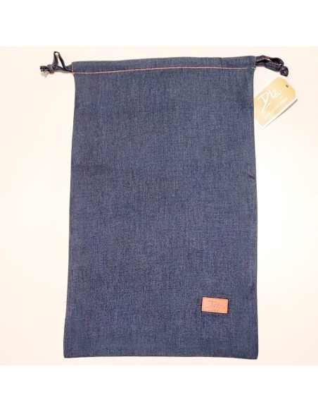bolsa de pan en tela vaquera fina azul de dolz