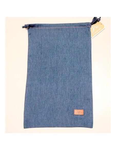 bolsa de pan en tela vaquera fina en azul claro de dolz