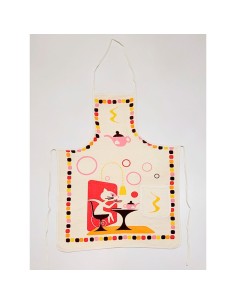 delantal de cocina en rizo de algodón gato azul dolz 2