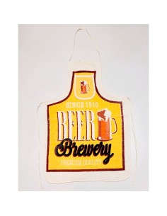 delantal de cocina en rizo de algodón cerveza marrón dolz 2