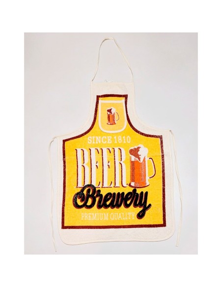delantal para cocina en rizo cerveza amarillo dolz