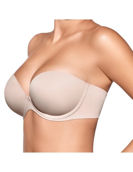 selene sujetador push up sin tirantas modelo tania copa b tierra