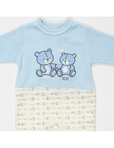 pijama pelele de bebé para invierno de muslher modelo ositos