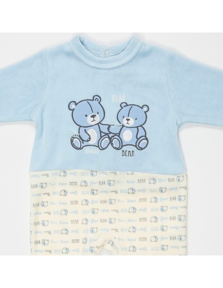 pijama pelele de bebé para invierno de muslher modelo ositos