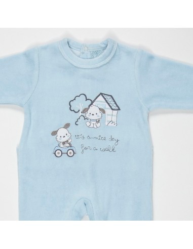 pelele pijama para bebé niño de invierno modelo perritos de muslher