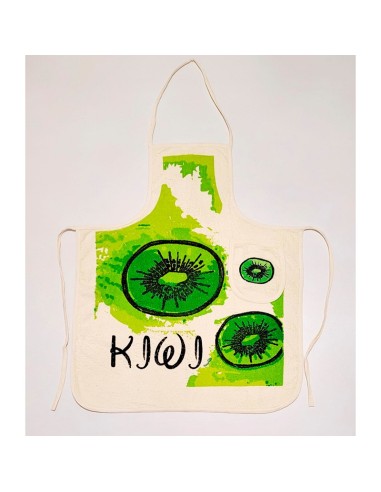 delantal para cocina en rizo modelo frutas-kiwi de dolz en algodón