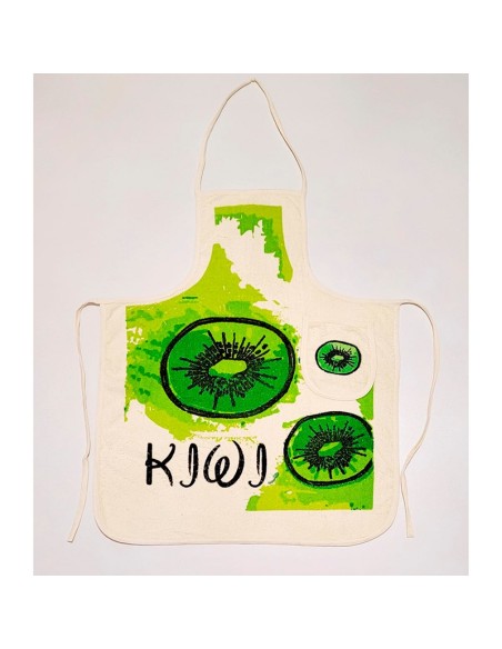 delantal para cocina en rizo modelo frutas-kiwi de dolz en algodón