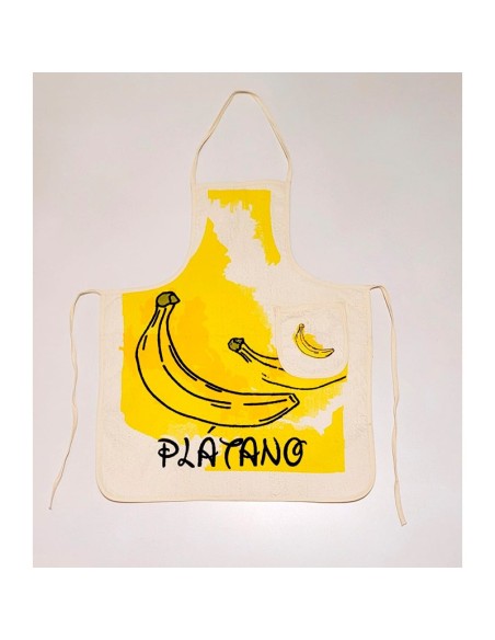 delantal de rizo para cocina modelo frutas-plátano de dolz