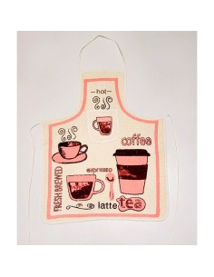 delantal para cocina en rizo café latte en mango de dolz 2