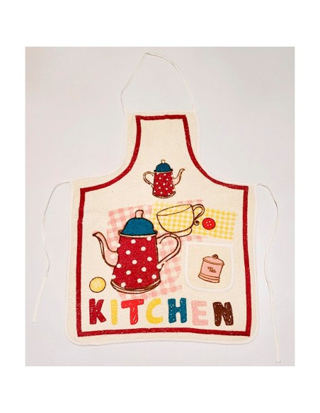 delantal para cocina de rizo modelo kitchen en rojo de dolz