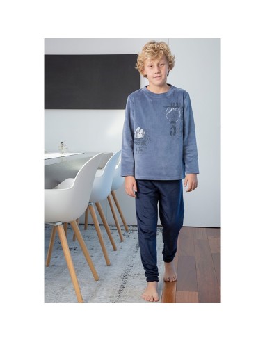 pijama de niño para invierno suave y cálido de muslher modelo 54