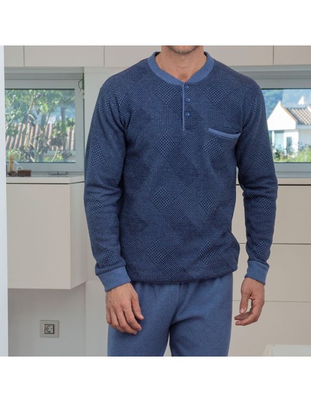 pijama de muslher para hombre en algodón térmico modelo hugo