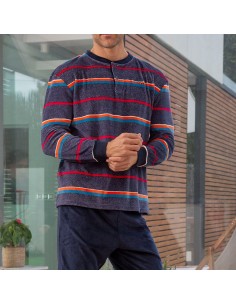 pijama de hombre para invierno en spandex de muslher modelo fiesta 2