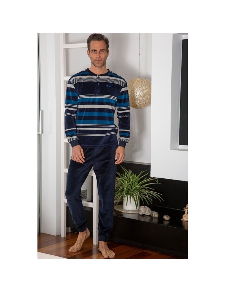 pijama muslher para hombre en terciopelo modelo pablo