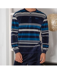 pijama muslher para hombre en terciopelo modelo pablo 2