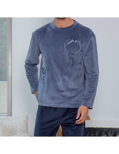 pijama de invierno para hombre suave y cálido montañero de muslher