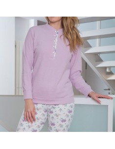 muslher pijama de mujer en punto milano modelo nuria 2