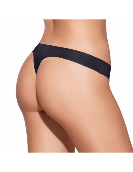 tanga de selene corte láser en negro parte trasera