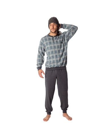 pijama dormen para hombre en algodón térmico modelo invierno verde