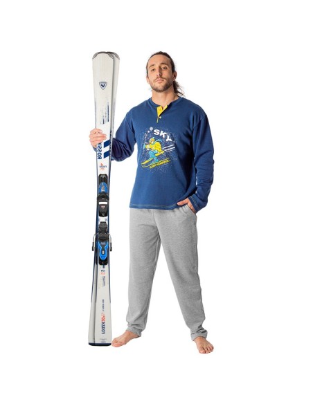 pijama de hombre en algodón térmico modelo sky de dormen
