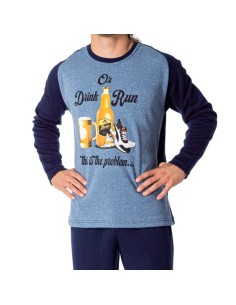 pijama de hombre juvenil en algodón térmico modelo beer party de dormen 2