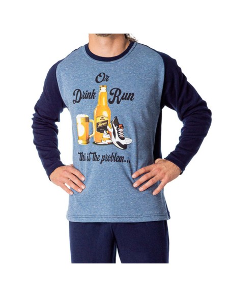 pijama de invierno para hombre de dormen modelo beer party